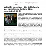 VicenzaToday Campionato di Biliardo